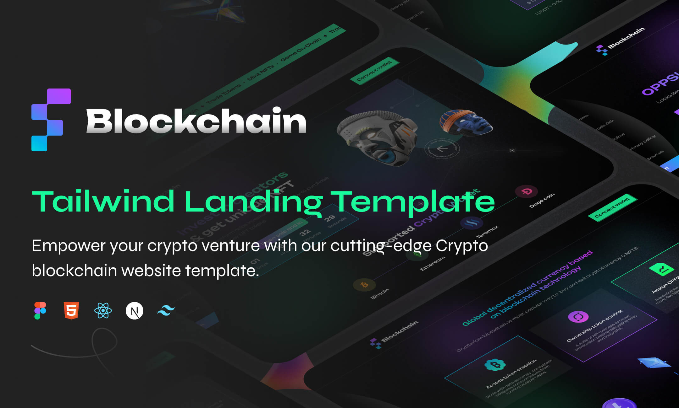 Blockchain - Crypto, NFT, ICO, Airdrop Ready Website Template