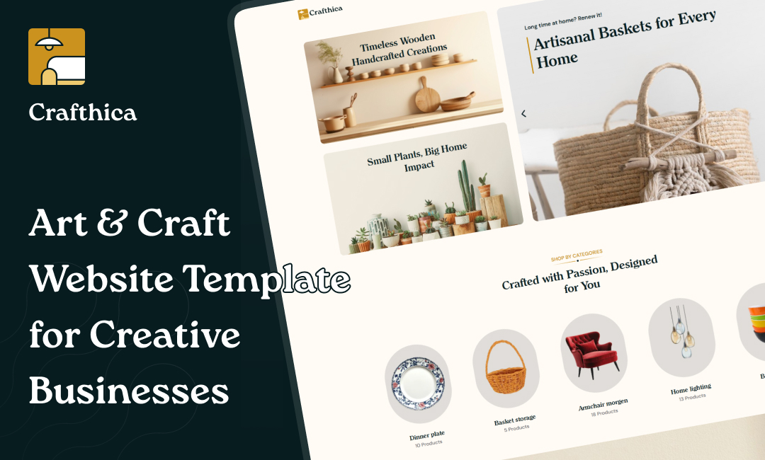 Crafthica - Art & Craft Website Template for Creative Businesses