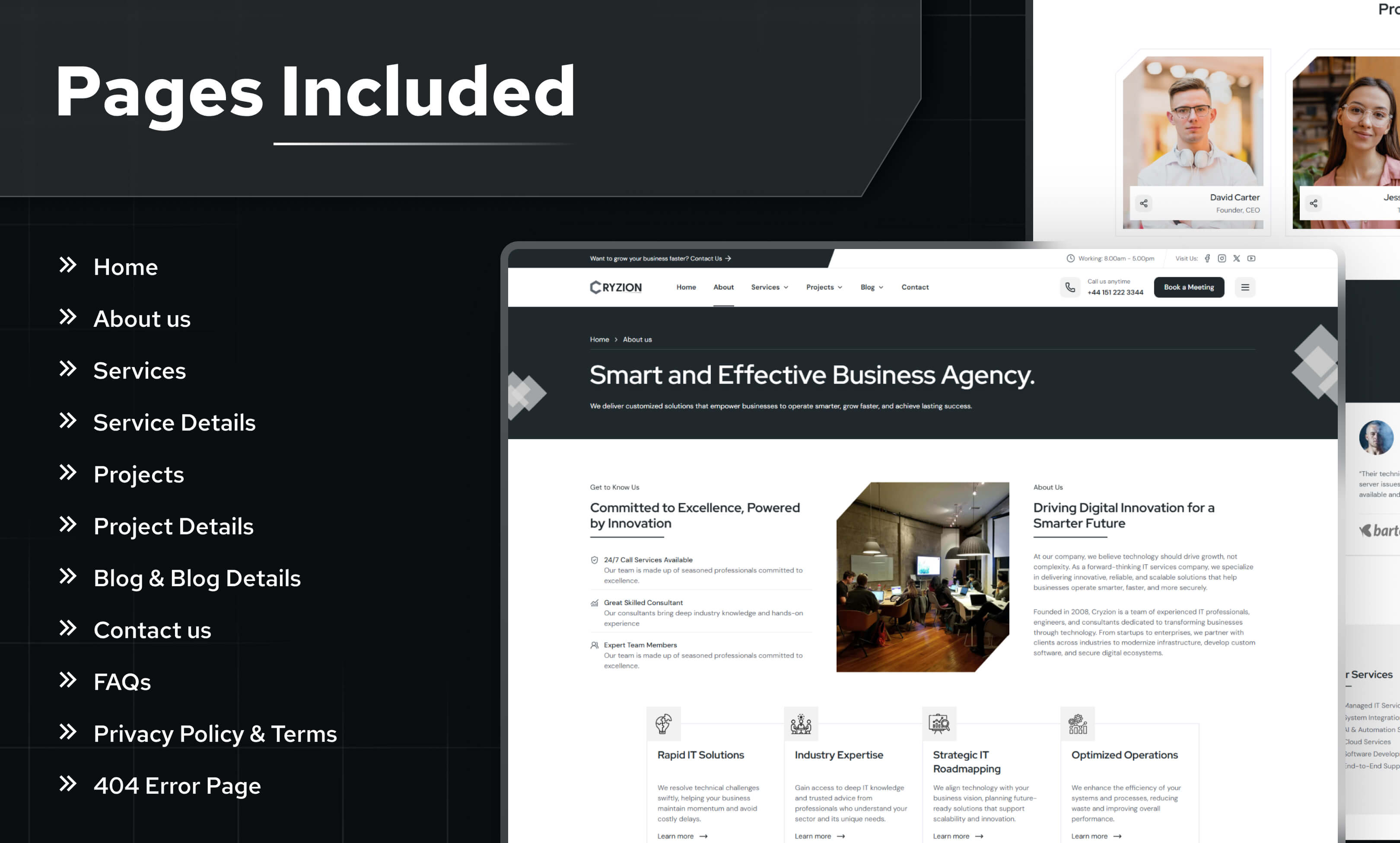 Cryzion website template slide 5