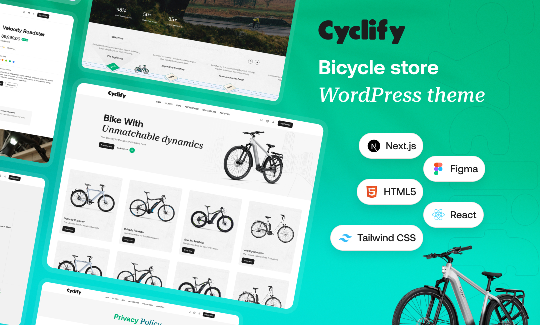 Cyclify - Premium Cycle, Bike Shop Landing Page Theme