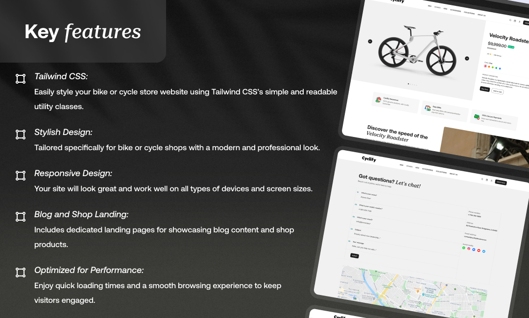 cyclify website template slide 3