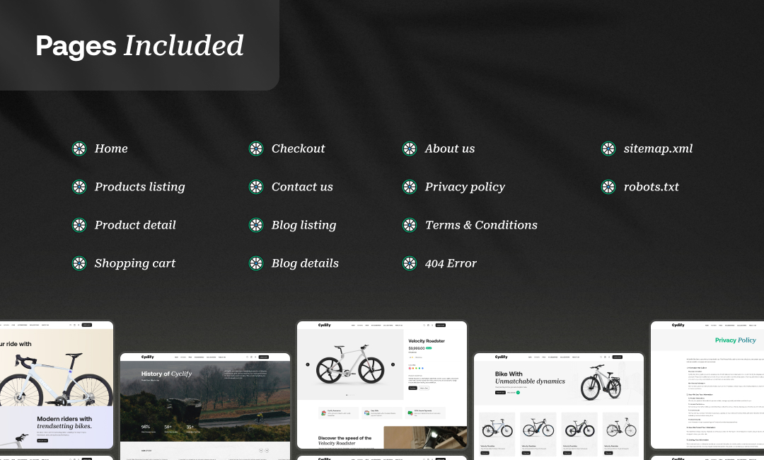 cyclify website template slide 5