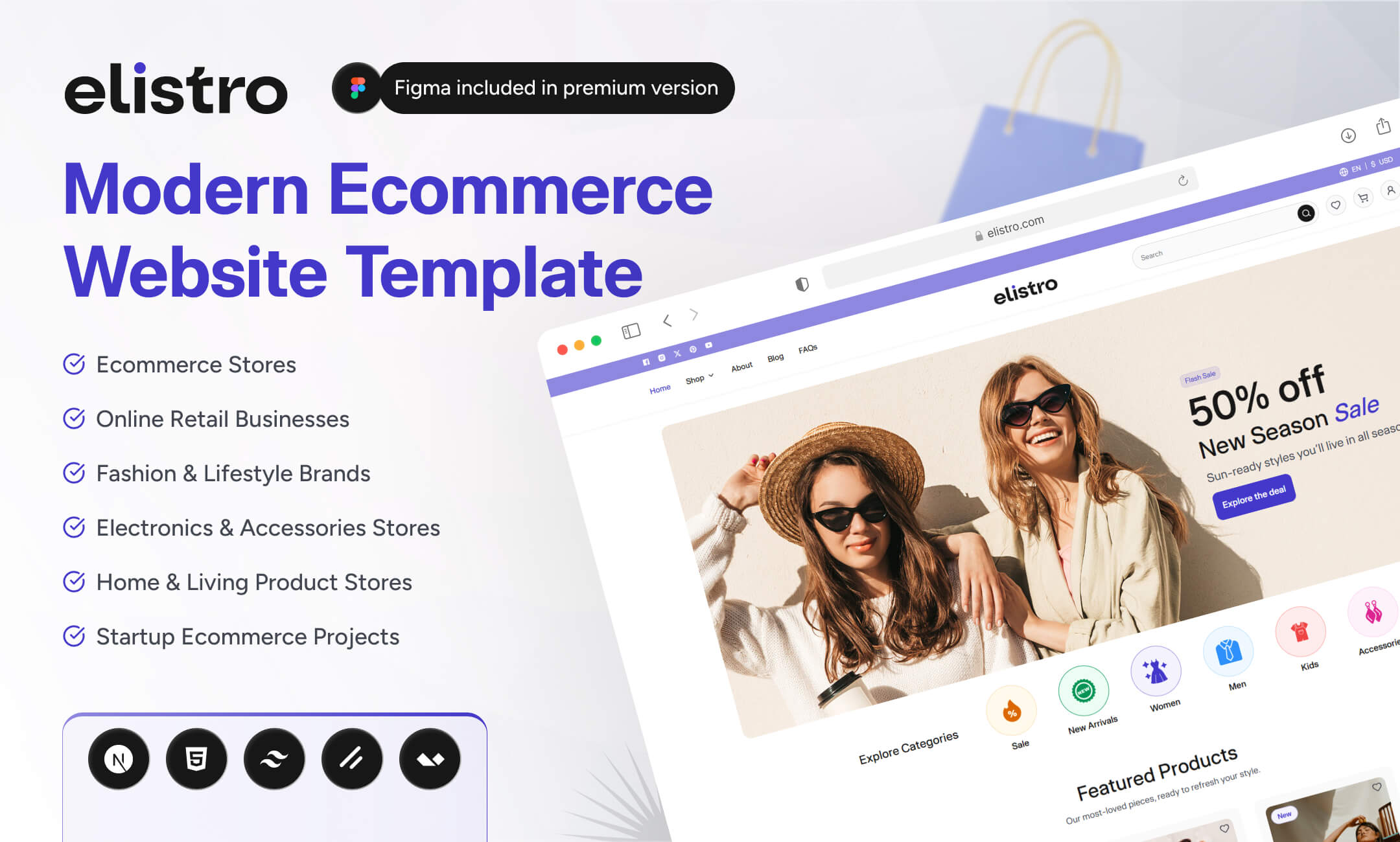 Elistro – Modern Ecommerce Website Template Elistro – Modern Ecommerce Website Template