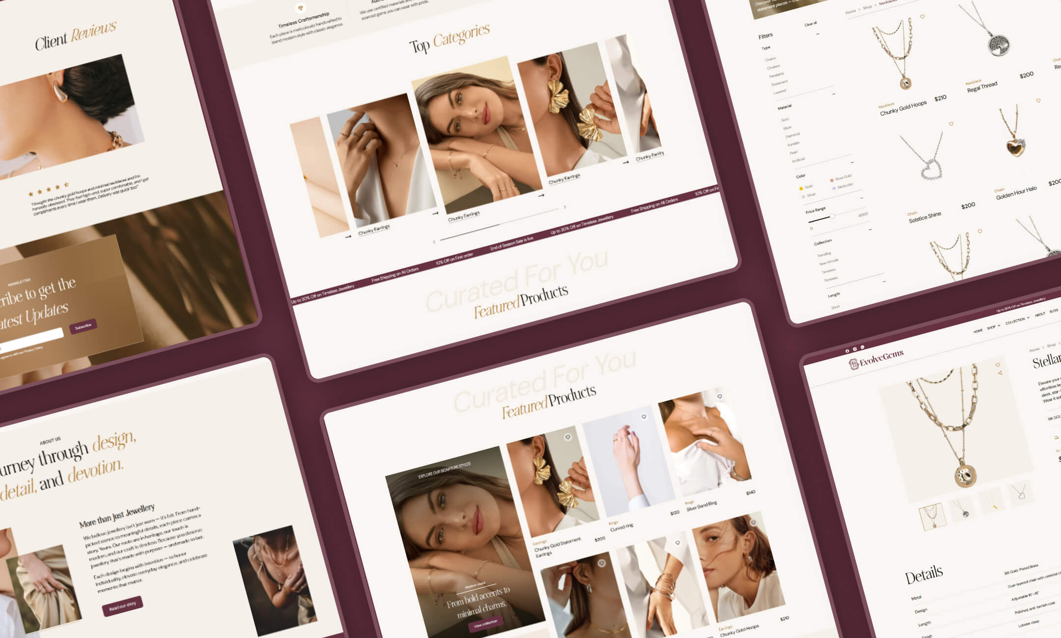EvolveGems website template slide 2