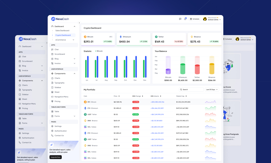 nexadash template