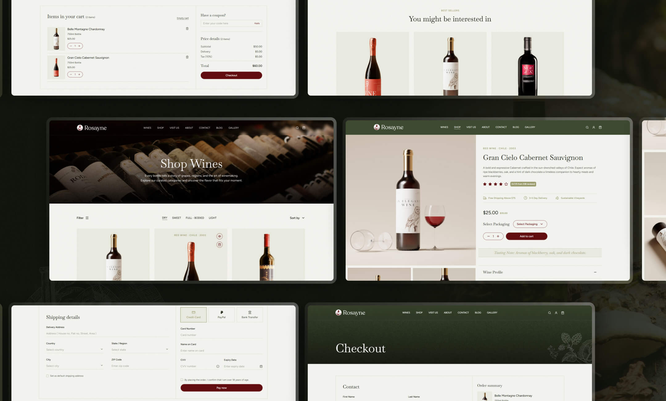 Rosayne website template slide 4
