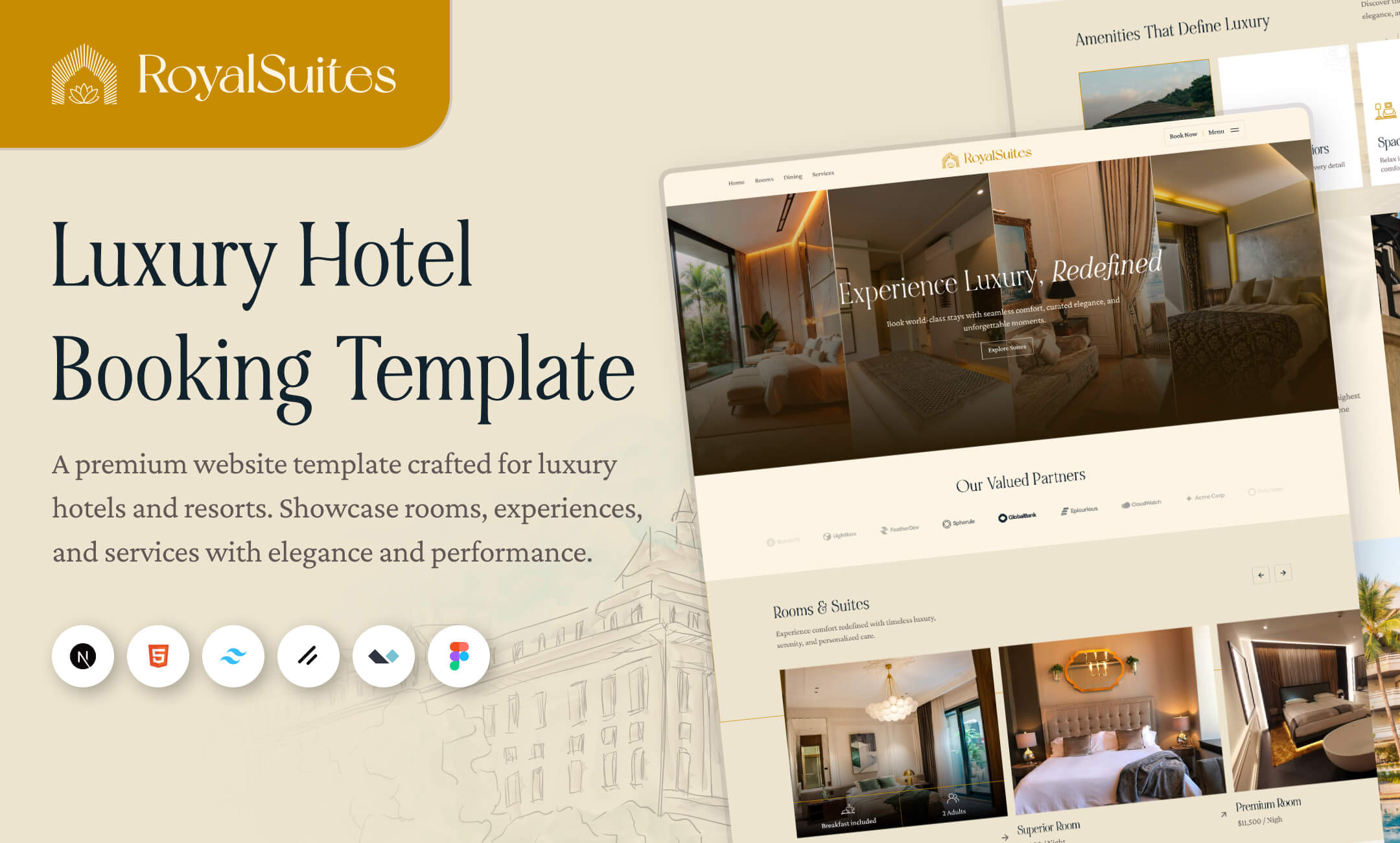 RoyalSuites β Luxury Hotel Booking Website Template RoyalSuites β Luxury Hotel Booking Website Template