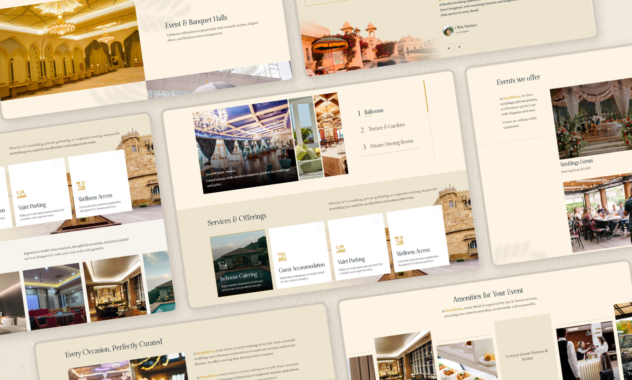RoyalSuites website template slide 2
