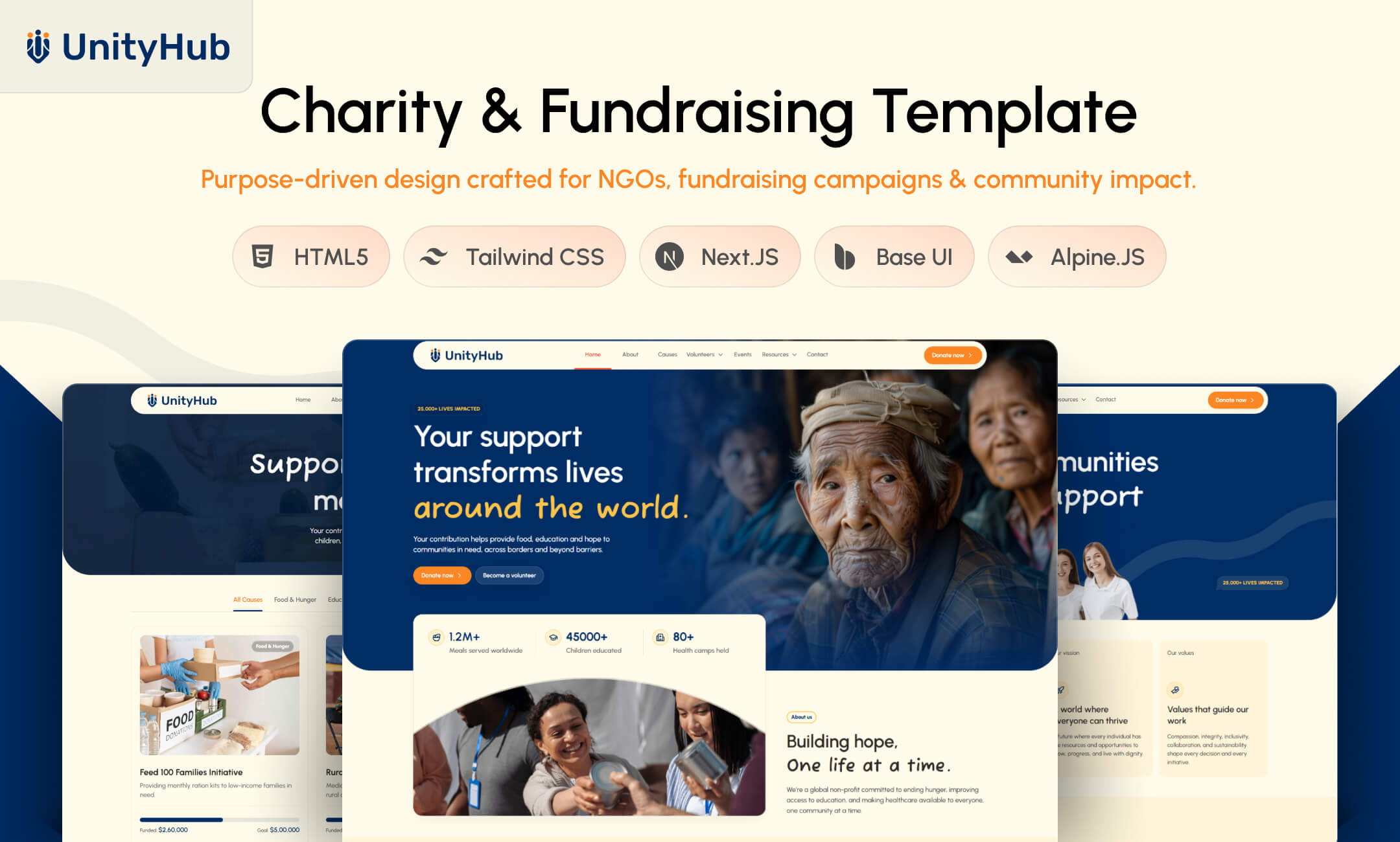 UnityHub – Charity & Fundraising Template