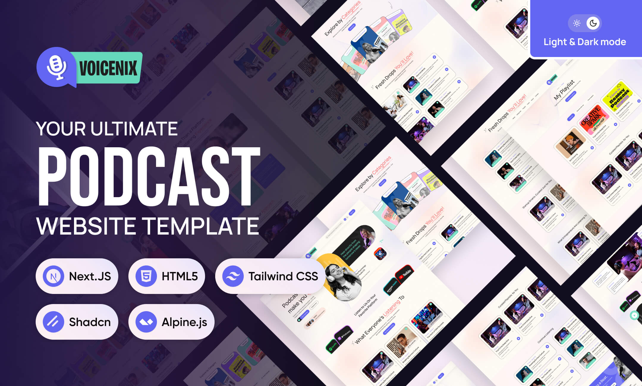 Voicenix website template slide 1