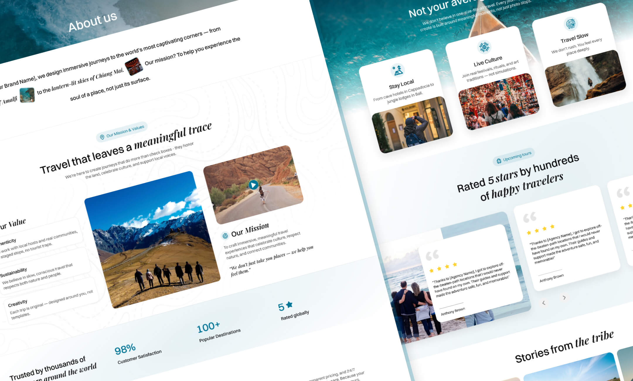 Wayfare website template slide 2