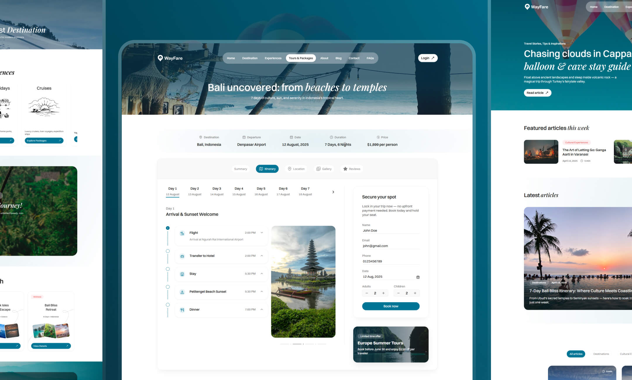 Wayfare website template slide 5