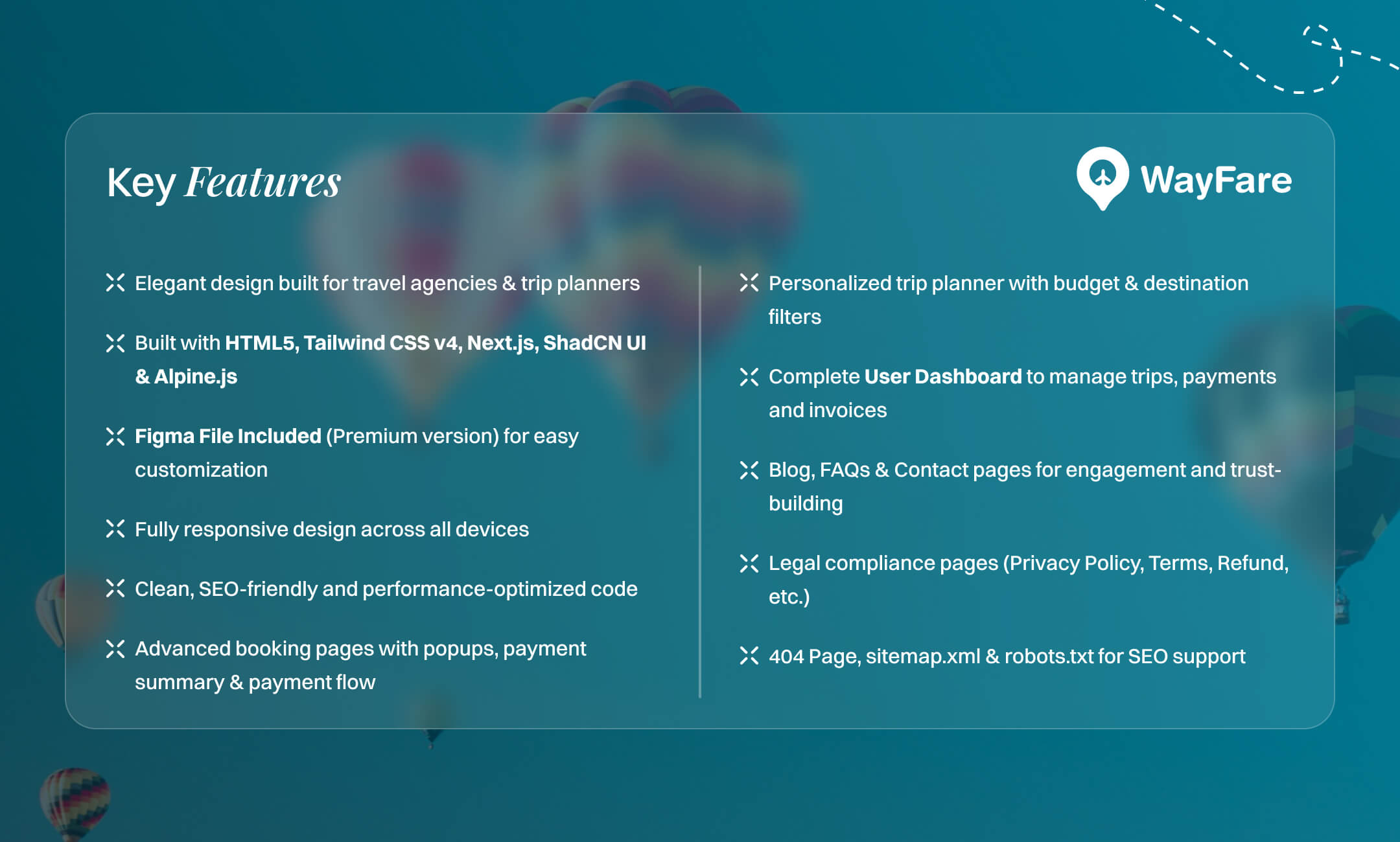 Wayfare website template slide 6
