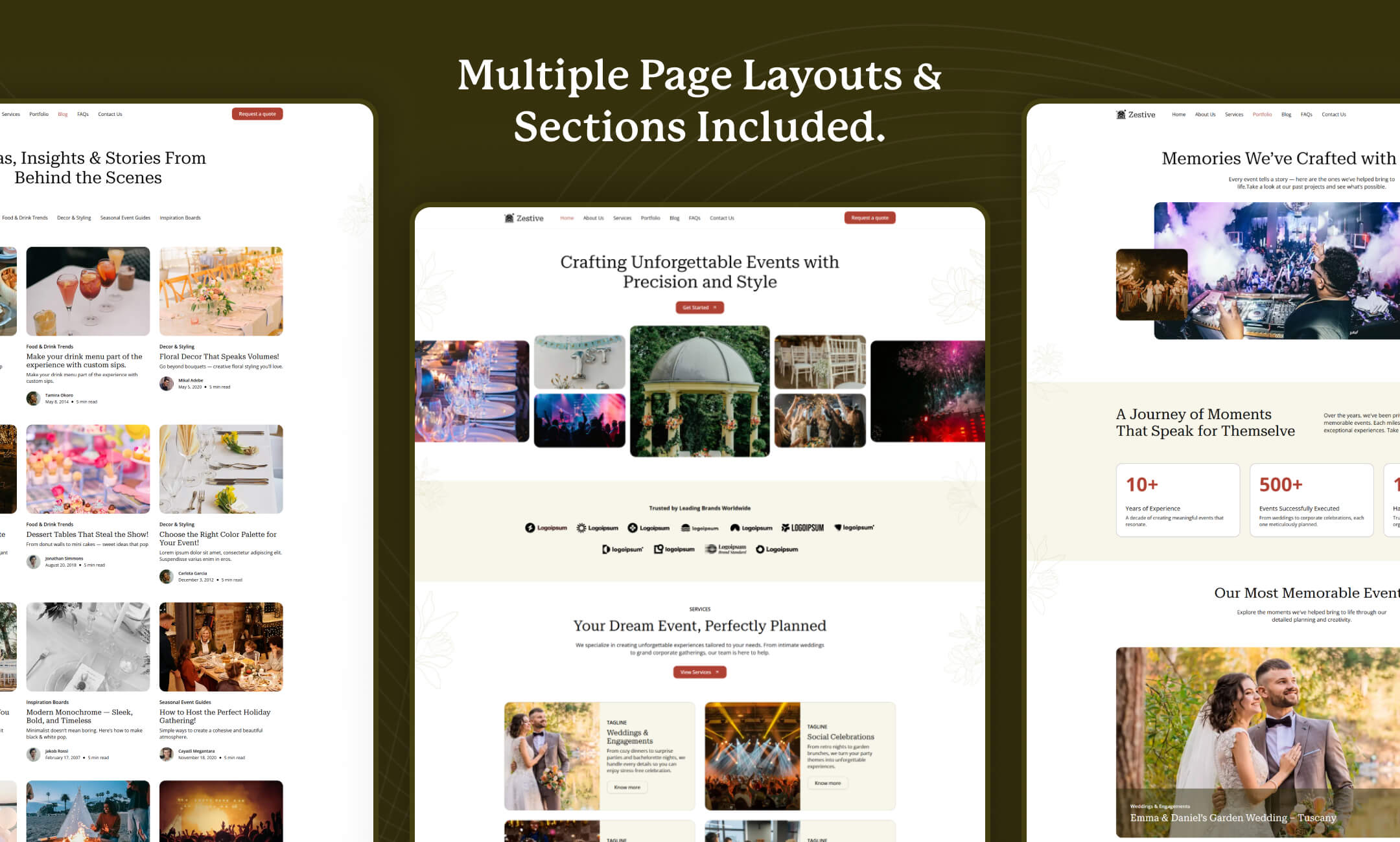Zestive website template slide 2