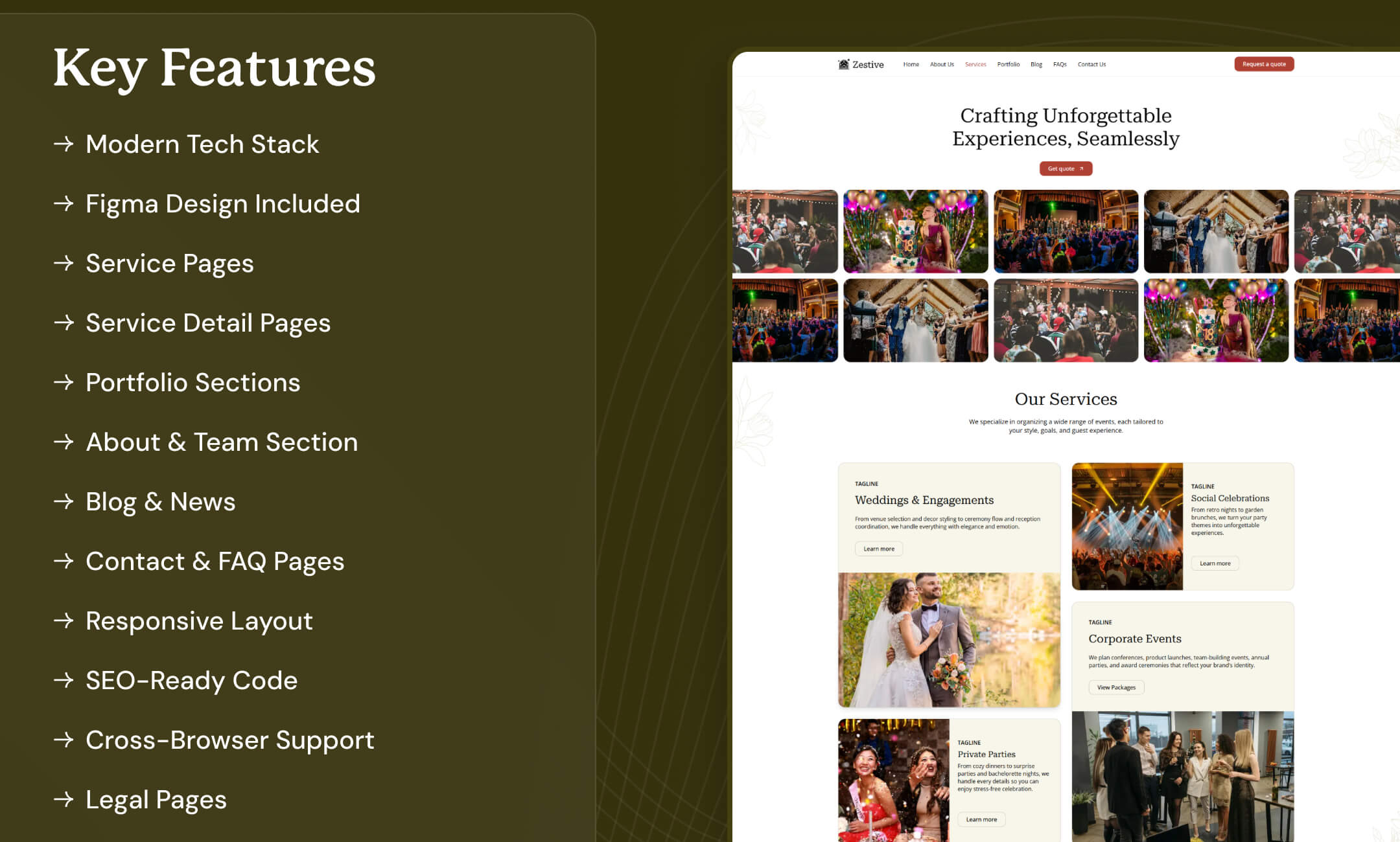 Zestive website template slide 4